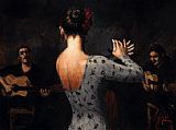 Flamenco Dancer Canvas Paintings - tabladoflamencov